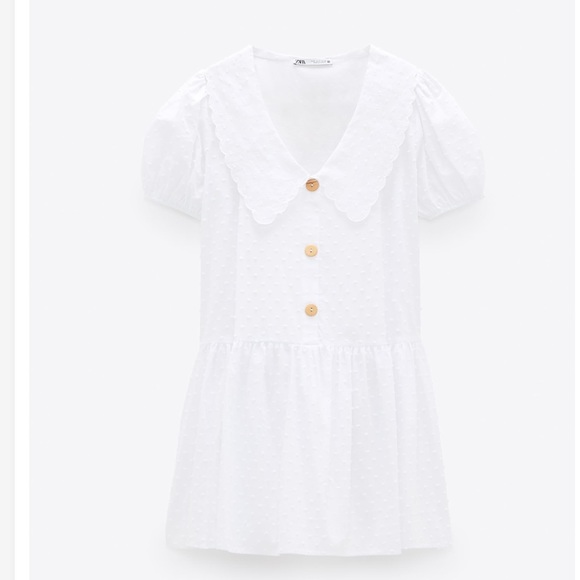 Zara Dotted Mesh Mini Dress - Picture 2 of 6